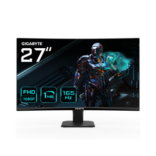 GIGABYTE GS27F Monitor gaming 27" FHD - 1920 x 1080, 165Hz, 1ms, 300 cd/m², FreeSync Premium, HDR Ready, HDMI 2.0, DisplayPort…