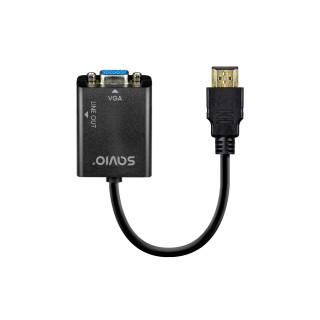 Savio AK-76 adaptador de cable de vídeo Negro