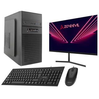 Zone Evil Core Work Intel Core i5 14400/16GB/1TB SSD Nvme Negro + Monitor 24 Teclado y ratón