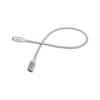 Equip 128375 Cable de extensión USB 3.2 Gen 2 C a C, 0,5m, M/F, 4K/60Hz, 10Gbps, Blanco