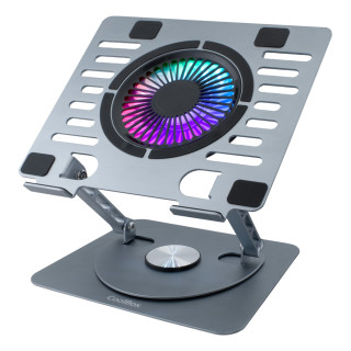 CoolBox Base Refrigeradora CoolAir 1VRGB Aluminio Portátil 17.3"