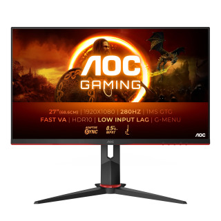 AOC G2 27G2ZN3/BK pantalla para PC 68,6 cm (27") 1920 x 1080 Pixeles Full HD LCD Negro, Rojo