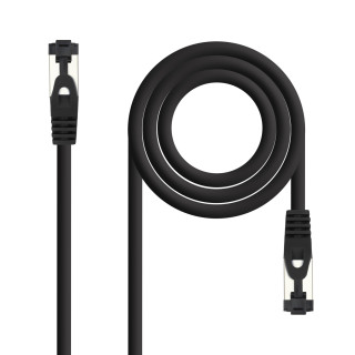 Nanocable Cable de Red Latiguillo Cat.8.1 2GHz LSZH SSTP AWG26, Negro, 25 cm