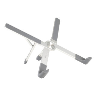 TooQ Soporte elevador plegable de aluminio para portátiles, Plata