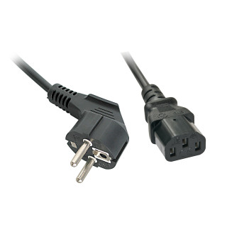 Lindy 30335 cable de transmisión Negro 2 m Enchufe tipo F C13 acoplador