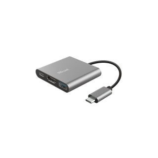 Trust Dalyx USB 3.2 Gen 1 (3.1 Gen 1) Type-C 5 Mbit/s Aluminio, Negro