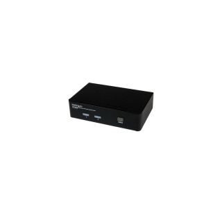 StarTech.com Conmutador Switch KVM 2 puertos HDMI con Hub Concentrador USB 2.0 Audio - 1920x1200 Negro