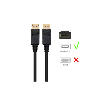 CABLE DISPLAYPORT EWENT DP/M - DP/M 1M NEGRO