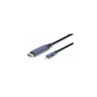 Gembird CC-USB3C-DPF-01-6 adaptador de cable de vÍ­deo 1,8 m USB Tipo C DisplayPort Negro, Gris