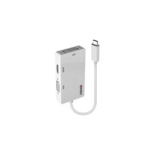 Lindy 43273 Adaptador gráfico USB 3840 x 2160 Pixeles Blanco