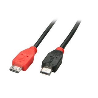 Lindy 31759 cable USB 1 m USB 2.0 Micro-USB B Negro