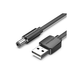 Vention Cable Alimentación CEYBF/ USB-A Macho - DC 5.5mm/ 1m/ Negro